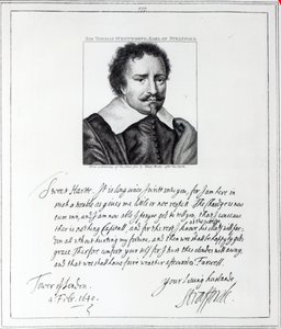 Thomas Wentworth, 1e Graaf van Strafford, gegraveerd naar een tekening van Mary Beale, 1793